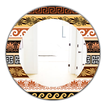 Ancient Patterns - Traditional Mirror - Oval or Round Wall Mirror