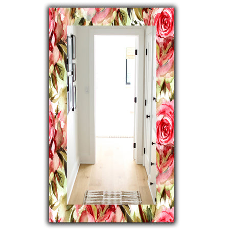 Pink Blossom 58 - Traditional Mirror - Frameless Wall Mirror