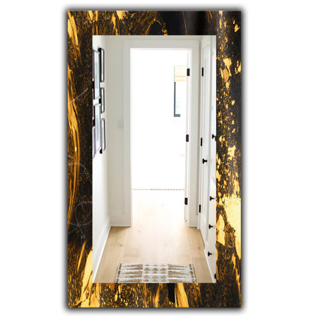Marbled Yellow 9 - Glam Wall Mirror - Vanity Mirror