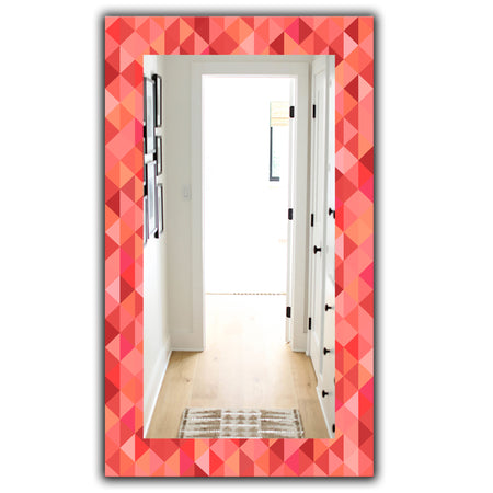 Pink Spheres 14 - Mid-Century Mirror - Frameless Wall Mirror