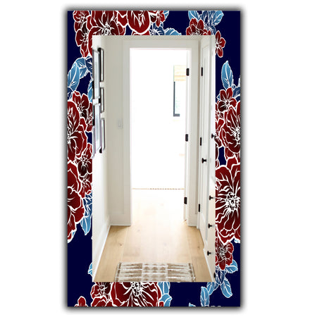 Floral Elements In Color - Traditional Mirror - Vanity Mirror