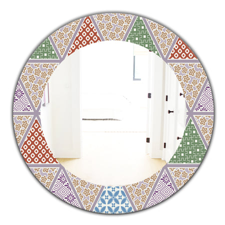 Traditional Patterns - Mid-Century Mirror - Oval or Round Wall Mirror