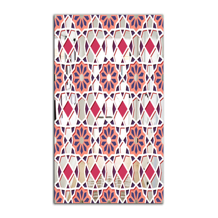 Pink Geometric Flower - Mid-Century Mirror - Ultra Modern Art Mirror