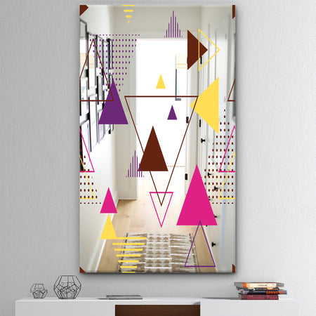 Triangular Spacy Spheres 2 - Mid-Century Mirror - Contemporary Mirror