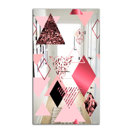 Triangular Spacy Spheres 3 - Mid-Century Mirror - Large Wall Mirror