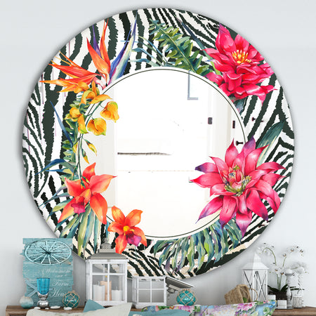 Leopard 3 - Cabin and Lodge Mirror - Oval or Round Wall Mirror