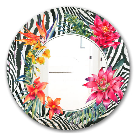 Leopard 3 - Cabin and Lodge Mirror - Oval or Round Wall Mirror