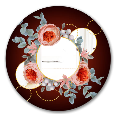 Floral Rings - Traditional Mirror - Oval or Round Wall Mirror