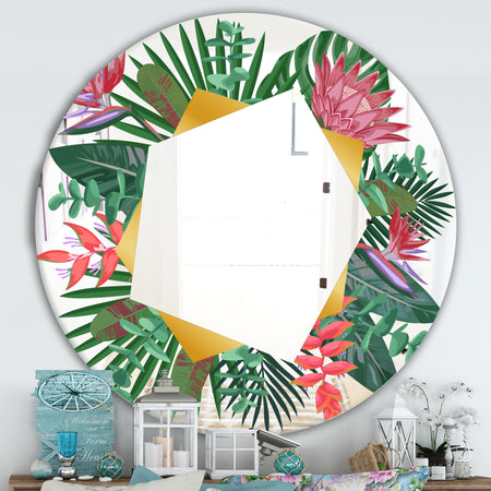 Efflorescent Gold Abundance 1 - Traditional Mirror - Oval or Round Wall Mirror