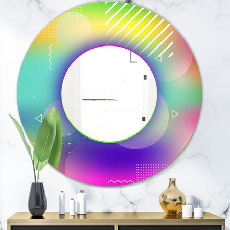 Spacy Dimensions 1 - Mid-Century Mirror - Oval or Round Wall Mirror