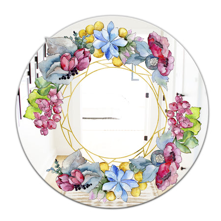 Efflorescent Gold Abundance 2 - Cabin and Lodge Mirror - Oval or Round Wall Mirror