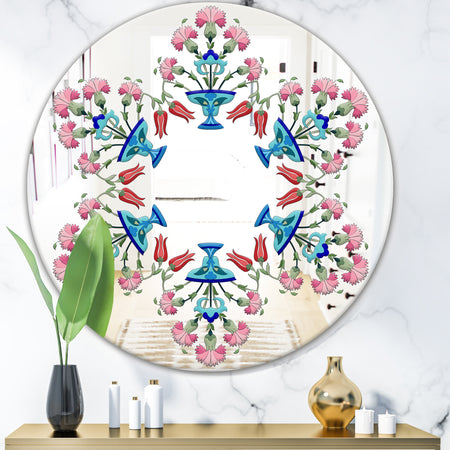 Pick Me Up A Daisy - Bohemian and Eclectic Mirror - Oval or Round Wall Mirror