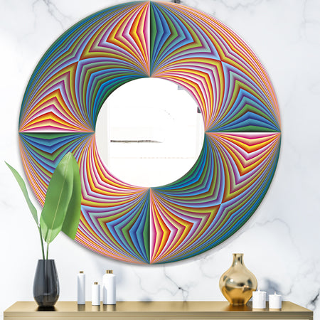 Illusion Multicolor - Modern Mirror - Oval and Circle Wall Mirror