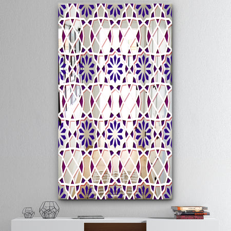 Purple Tiles - Mid-Century Mirror - Large Wall Mirror