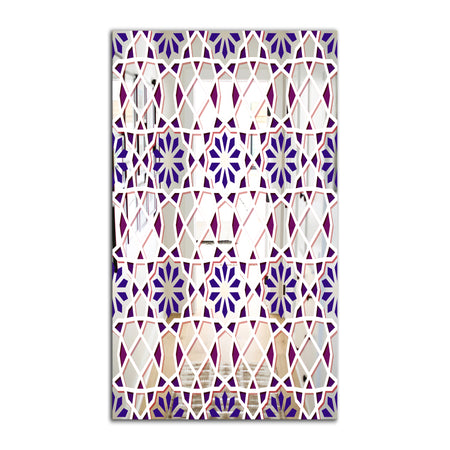 Purple Tiles - Mid-Century Mirror - Large Wall Mirror
