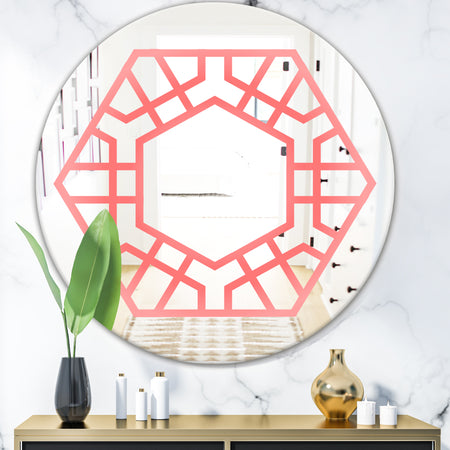 Hexed - Modern Mirror - Contemporary Oval or Round Wall Mirror