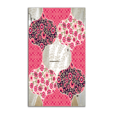 Pink Patchwork - Mid-Century Mirror - Accent Mirror