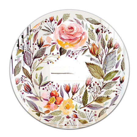 Floral Pastel - Cabin and Lodge Mirror - Oval or Round Wall Mirror