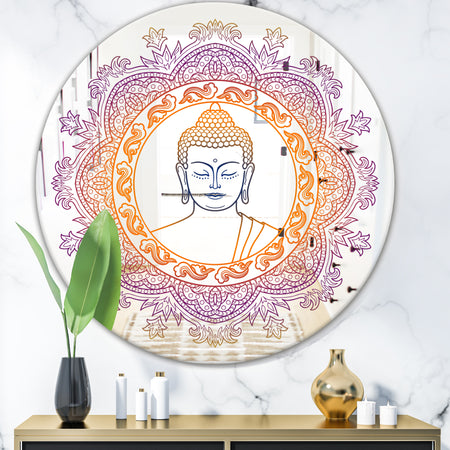 Buddha Mandala - Modern Mirror - Contemporary Oval or Round Wall Mirror