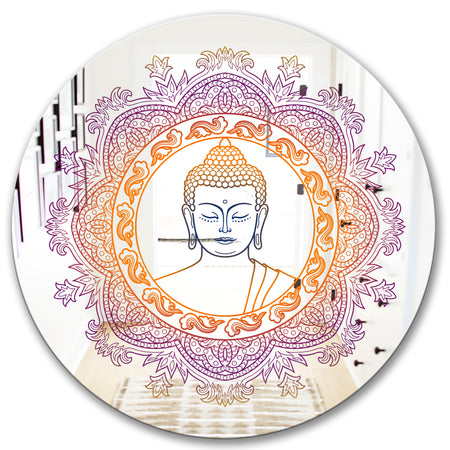 Buddha Mandala - Modern Mirror - Contemporary Oval or Round Wall Mirror