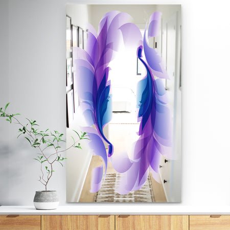 Purple Feathers - Bohemian and Eclectic Mirror - Wall Mirror