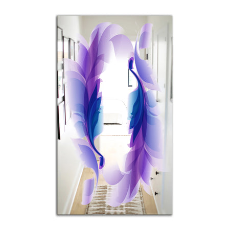 Purple Feathers - Bohemian and Eclectic Mirror - Wall Mirror
