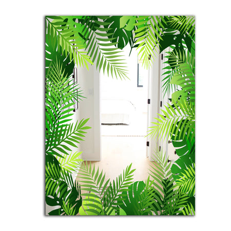 Tropical Mood Foliage 26 - Farmhouse Mirror - Large Wall Mirror