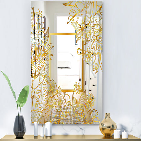 Capital Gold Botanical Bliss 5 - Glam Mirror - Modern Accent Mirror