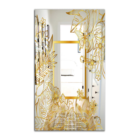 Capital Gold Botanical Bliss 5 - Glam Mirror - Modern Accent Mirror