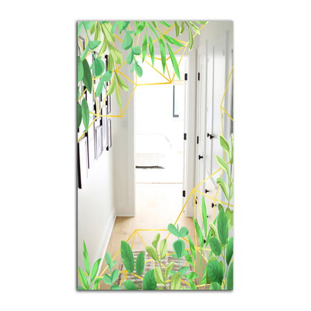 Efflorescent Gold Green 4 - Traditional Mirror - Vanity Mirror