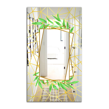 Efflorescent Gold Green 6 - Glam Mirror - Decorative or Modern Vanity Mirror