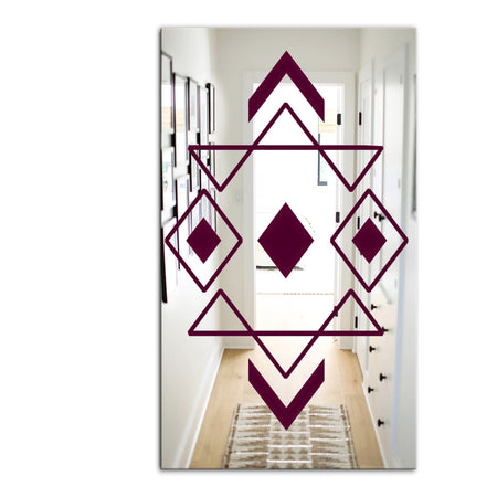 Gold Botanical Obsidian 2 - Modern Mirror - Contemporary Large Wall Mirror