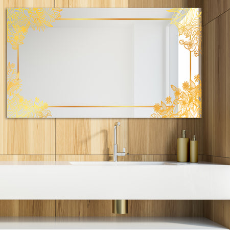 Capital Gold Botanical Bliss 11 - Glam Mirror - Modern Vanity Mirror