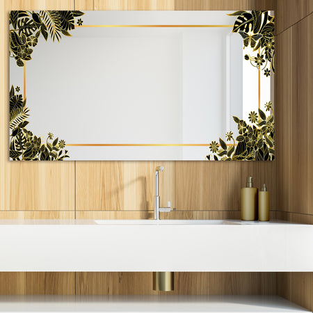 Capital Gold Botanical Bliss 15 - Glam Mirror - Modern Vanity Mirror