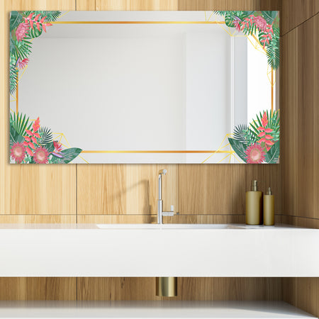 Efflorescent Gold Pink 16 - Glam Mirror - Modern Vanity Mirror