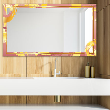 Gold and Pink Frame 5 - Glam Mirror - Modern Vanity Mirror
