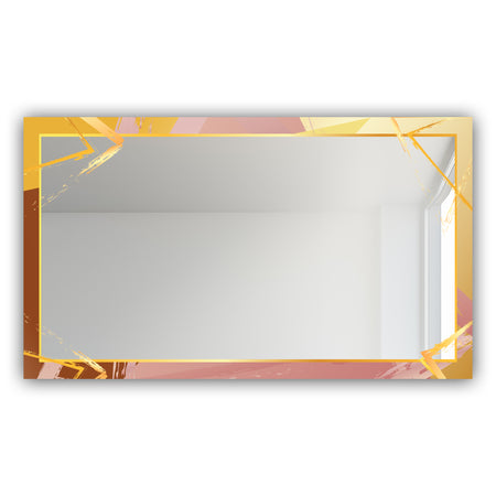 Gold and Pink Frame 7 - Glam Mirror - Modern Vanity Mirror