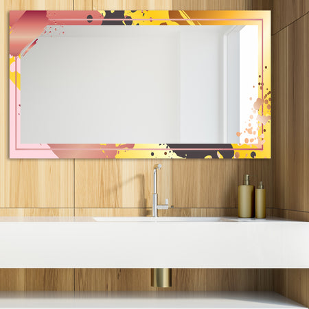 Gold and Pink Frame 8 - Glam Mirror - Modern Vanity Mirror
