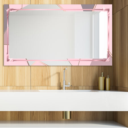 Gold and Pink Frame 16 - Glam Mirror - Modern Vanity Mirror
