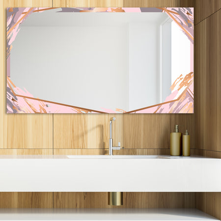 Gold and Pink Frame 17 - Glam Mirror - Modern Vanity Mirror