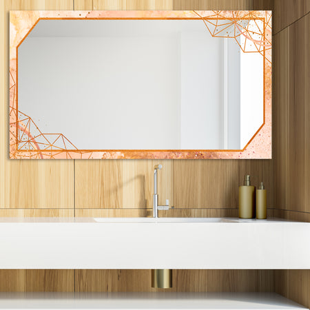 Gold and Pink Frame 21 - Glam Mirror - Modern Vanity Mirror