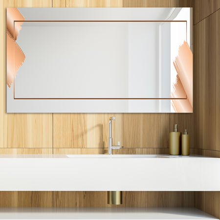 Copper Minimal 12 - Glam Mirror - Modern Vanity Mirror