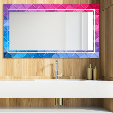 Triangular Colourfields 36 - Glam Mirror - Modern Vanity Mirror