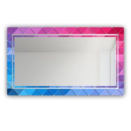 Triangular Colourfields 36 - Glam Mirror - Modern Vanity Mirror