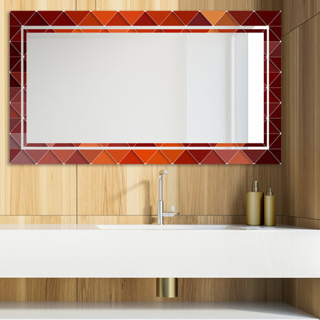 Triangular Colourfields 38 - Glam Mirror - Modern Vanity Mirror