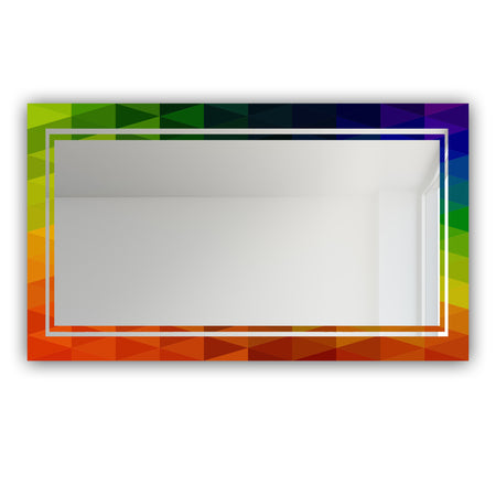 Triangular Colourfields 40 - Glam Mirror - Modern Vanity Mirror