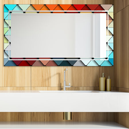 Triangular Colourfields 43 - Glam Mirror - Modern Vanity Mirror