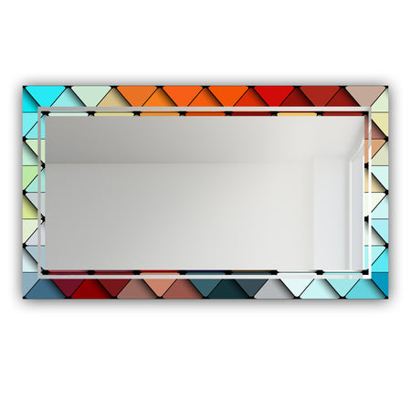 Triangular Colourfields 43 - Glam Mirror - Modern Vanity Mirror