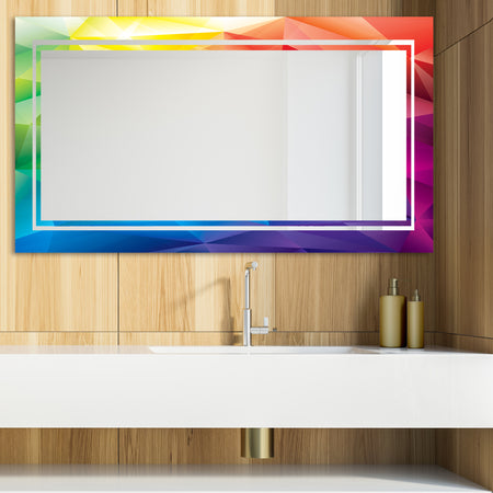 Triangular Colourfields 44 - Glam Mirror - Modern Vanity Mirror
