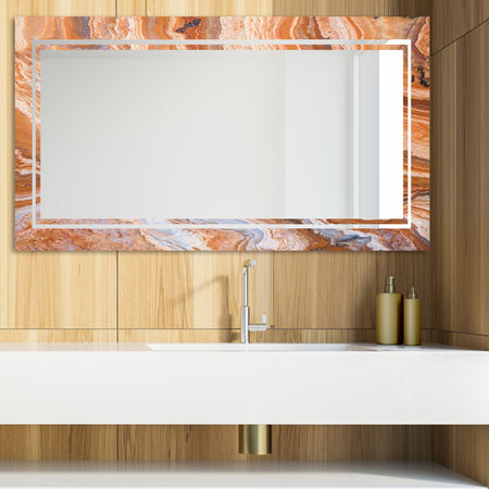 Marbled Geode 19 - Glam Mirror - Modern Vanity Mirror
